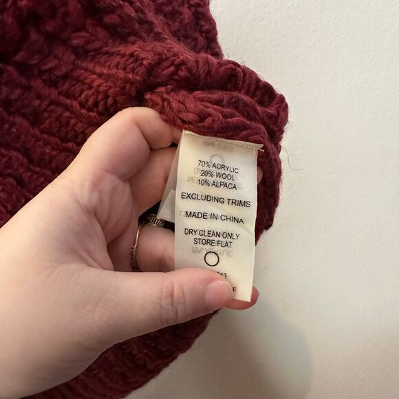 Anthropologie Plenty by Tracy Reese Waffled Turtleneck Chunky Sweater Small NEW - Picture 4 of 9